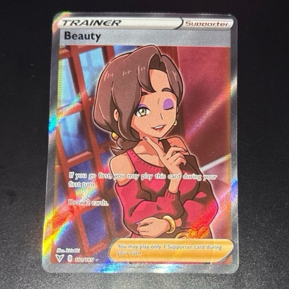 Beauty Trainer 181/185 SWSH04: Vivid Voltage set full art HoloFoil artwork rare - Picture 3 of 5